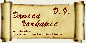 Danica Vorkapić vizit kartica